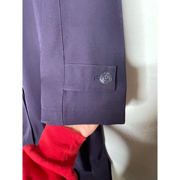 Kristen Blake Trench Coat Purple Polyester Wool Blend Lined Plus Size 16 - Picture 3 of 11